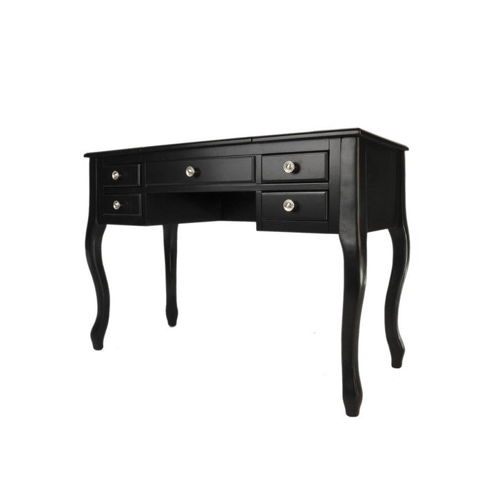Cherub Vanity Set Featuring Stool And Mirror Black