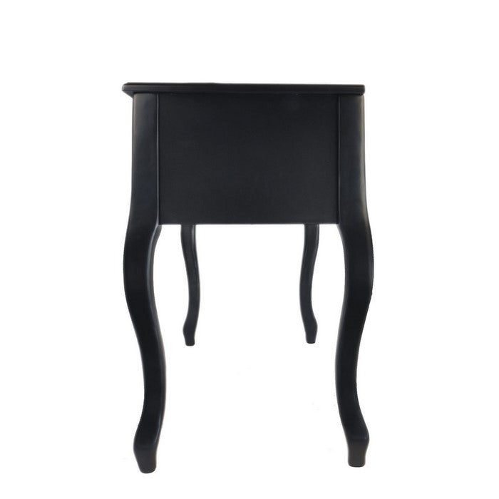 Cherub Vanity Set Featuring Stool And Mirror Black