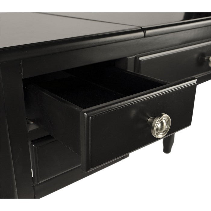 Cherub Vanity Set Featuring Stool And Mirror Black