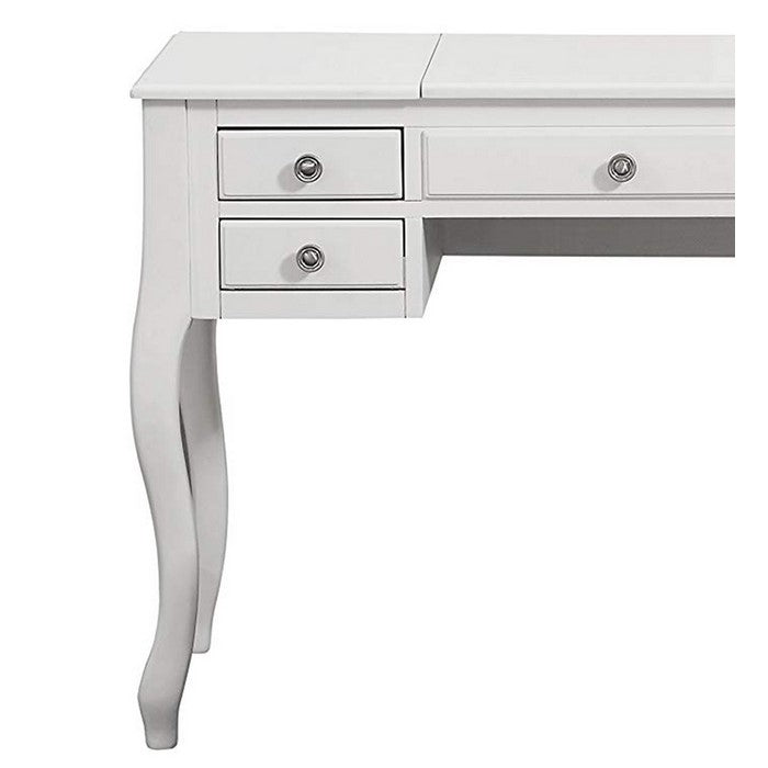 Cherub Vanity Set Featuring Stool And Mirror White