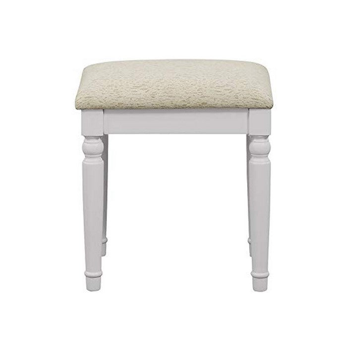 Seraph Vanity Set Featuring Stool And Mirror White