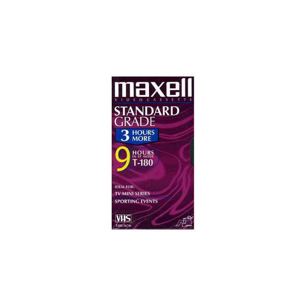 Maxell 213027 T-180 9 Hours Standard Grade VHS