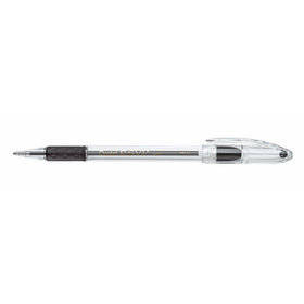 Pentel BK91A R.S.V.P. Stick Ballpoint Pen, 1mm, Trans Black Barrel, Black Ink (Pack of 12)