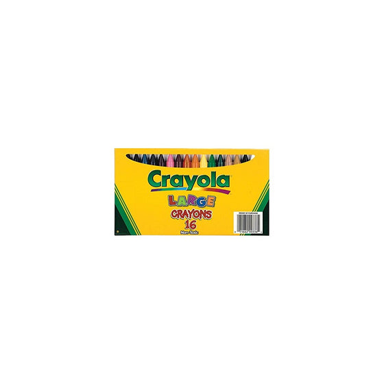 Crayola Binney & Smith (R) Large Crayon Set, Lift-Lid Box, Assorted Colors, Box Of 16