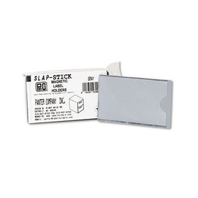 Panter Company MAG-LH-GY Magnetic label holders, 4-1/4 x 2-1/2, gray, 10/pack