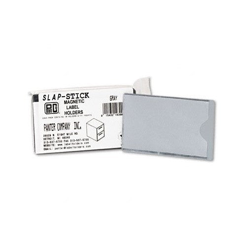 Panter Company MAG-LH-GY Magnetic label holders, 4-1/4 x 2-1/2, gray, 10/pack