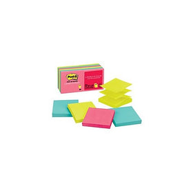Post-it Pop-up Notes, 3 in x 3 in, Cape Town Collection, 12 Pads/Pack, 100 Sheets/Pad (R330-12AN)