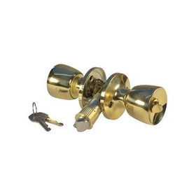 UNITED STATES HDW D-099B Brass Finish Front & Rear Entrance Door Entry Lockset for Mobile Homes