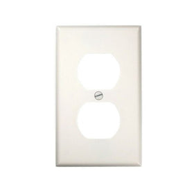 Leviton 88003 1-Gang Duplex Device Receptacle Wallplate, White
