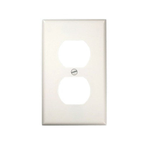 Leviton 88003 1-Gang Duplex Device Receptacle Wallplate, White