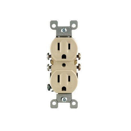 Leviton R320-I Duplex Heavy-Duty Outlet. Grounding Receptacle. Ivory