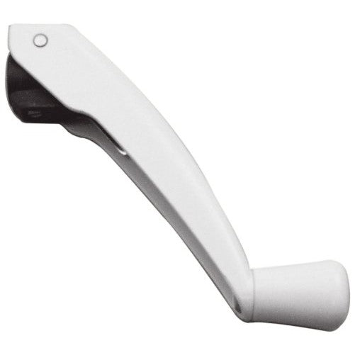 Prime-Line TH 22253 Window Operator Folding Crank Handle, 11/32 in.Bore, White Enamel Finish, Low-Profile