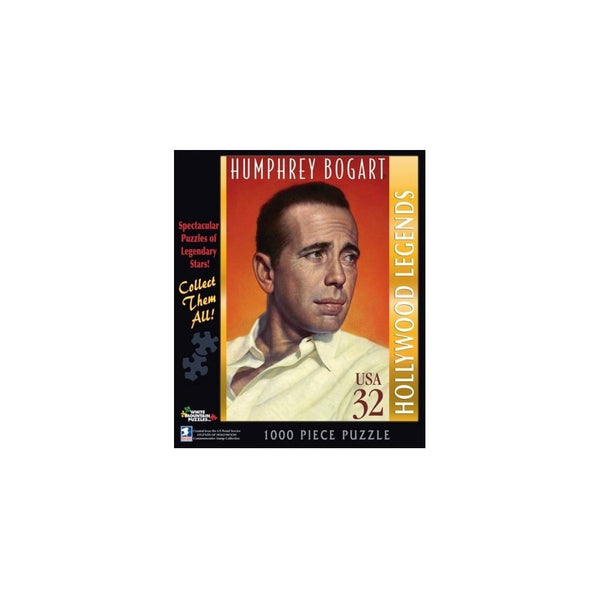 Humphrey Bogart Postage Stamp Jigsaw Puzzle by White Mountain