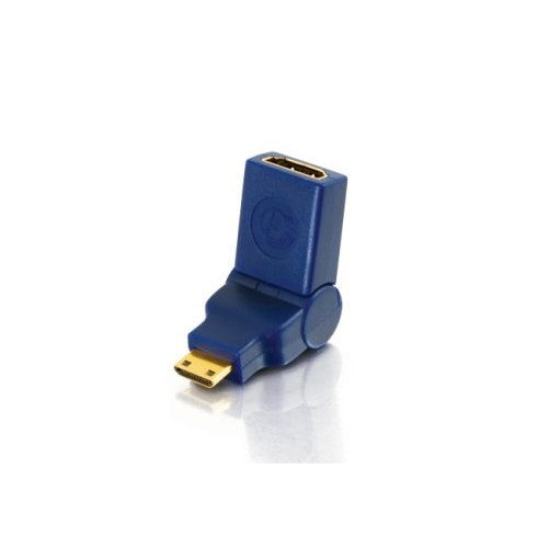 C2G/Cables to Go 40434 Velocity 90 Degree Rotating HDMI Mini Female to HDMI Mini Male Port Saver Adapter