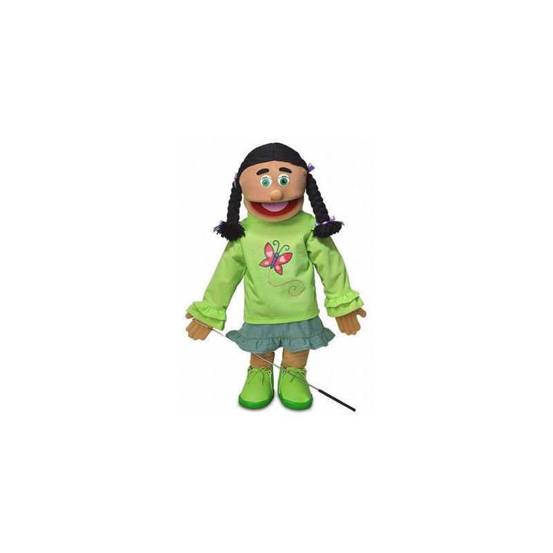 25" Jasmine, Hispanic Girl, Full Body, Ventriloquist Style Puppet