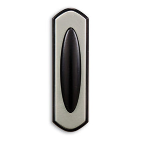 Heath Zenith SL-7303-02 Wireless Battery Operated Push Button, Black and Satin Nickel Finish
