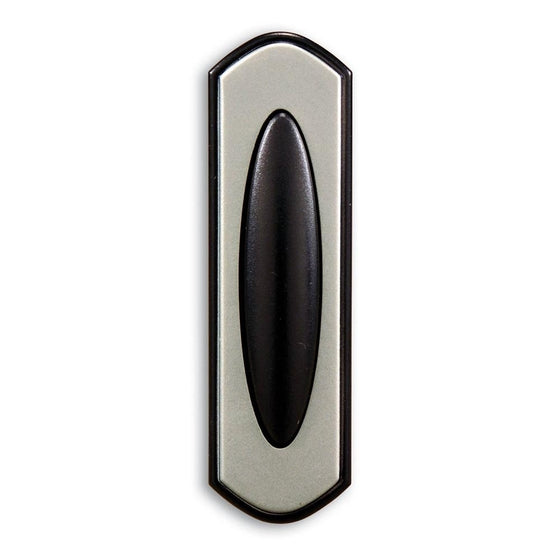 Heath Zenith SL-7303-02 Wireless Battery Operated Push Button, Black and Satin Nickel Finish