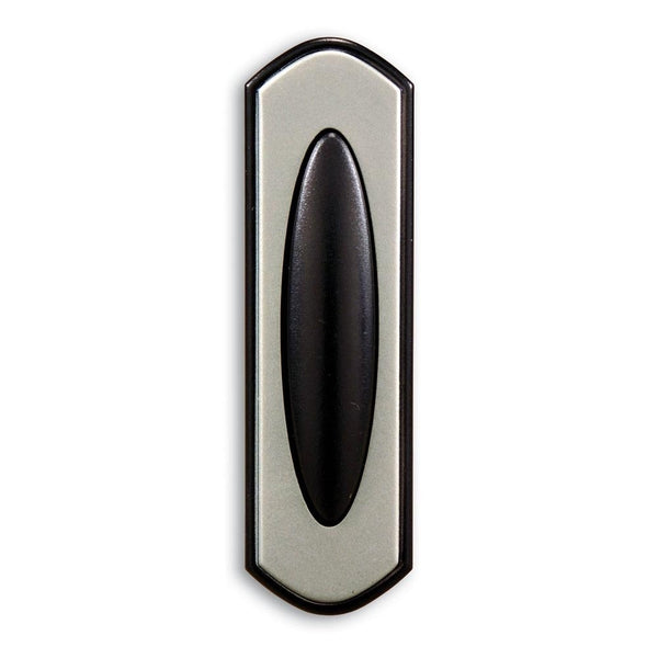 Heath Zenith SL-7303-02 Wireless Battery Operated Push Button, Black and Satin Nickel Finish