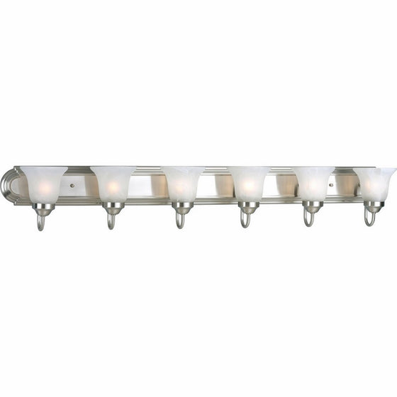 Progress Lighting P3056-09 6-Light Bath Bracket, Brushed Nickel