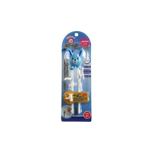 Edison Training Chopsticks for Right Handed Children Rabbit, Blue