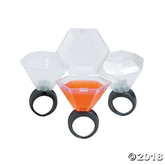 Plastic Wedding Ring Shot Glass (12 Shot Glasses)