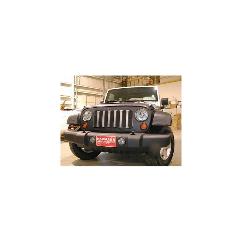 Lebra 2 piece Front End Cover Black - Car Mask Bra - Fits - JEEP WRANGLER 2007-2012