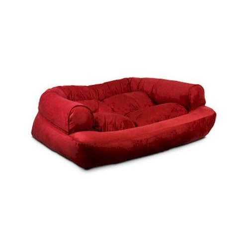 Snoozer Overstuffed Luxury Pet Sofa, Large, Red