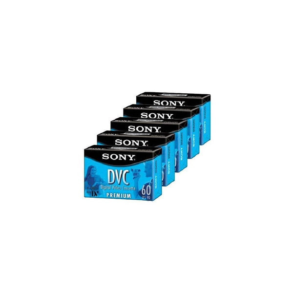 Sony DVM60PRL Premium MiniDV 60min Data Tape Cartridge 5 Pac