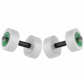 TheraBand Water Weights, Set of Aquatic Hand Bars for Pool Fitness, Dumbbell Weight with Padded Grip, 2 Foam Weights for Water Aerobics, Therapy, Workouts, Pool Exercise Equipment, Aqua Training, Green, Medium, Intermediate