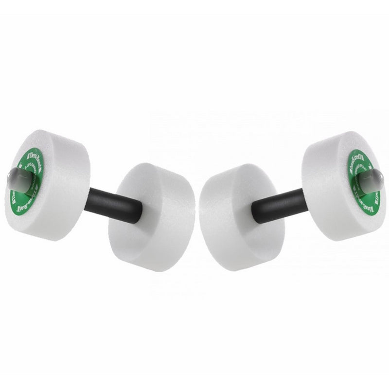 TheraBand Water Weights, Set of Aquatic Hand Bars for Pool Fitness, Dumbbell Weight with Padded Grip, 2 Foam Weights for Water Aerobics, Therapy, Workouts, Pool Exercise Equipment, Aqua Training, Green, Medium, Intermediate
