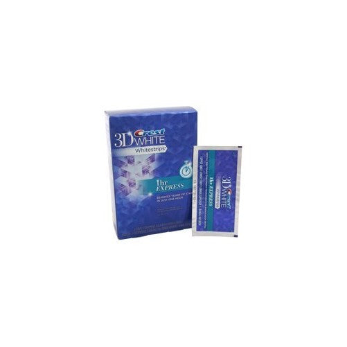 Crest 3d White 1-Hour Express Teeth Whitening Strips Kit, 8 Strips