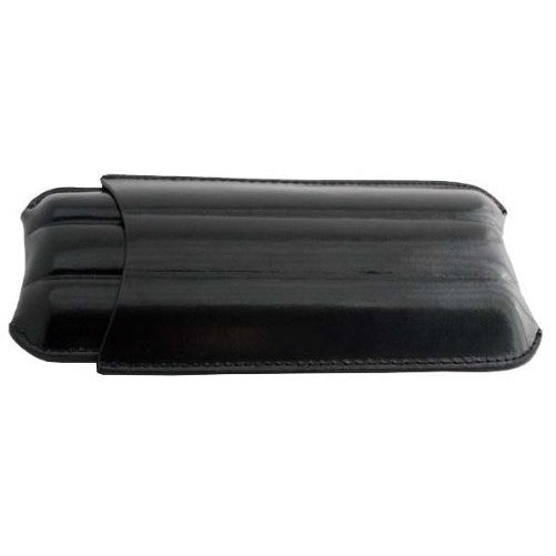 Black Leather 3 Cigar Carrying Travel Case Holder