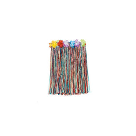 Luau (Pack Of 3) Multi-Color Child's Hula Party Skirts - Floral Waistbands
