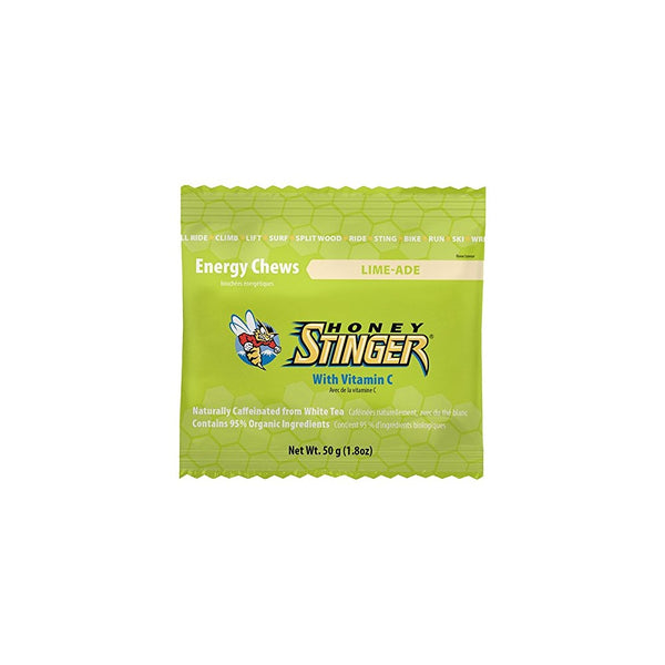 Honey Stinger Organic Energy Chews, Limeade, Naturally Caffeinated, 1.8 Ounces (Pack of 12)