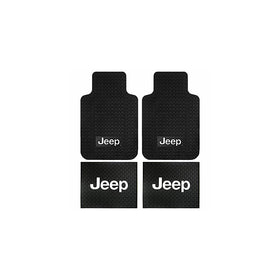 Jeep Logo Car Truck SUV Front & Rear Seat Rubber Floor Mats - 4PC