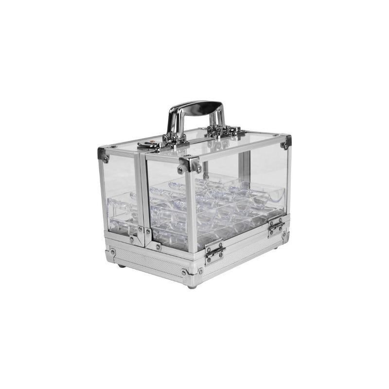 Trademark Poker 600 Pc Clear Acrylic Case with 6 100 Pc Chip Trays