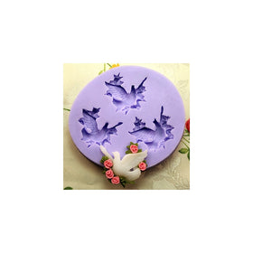 Longzang Dove Fondant Silicone Sugar Craft Mold, 3.6cm, Pink