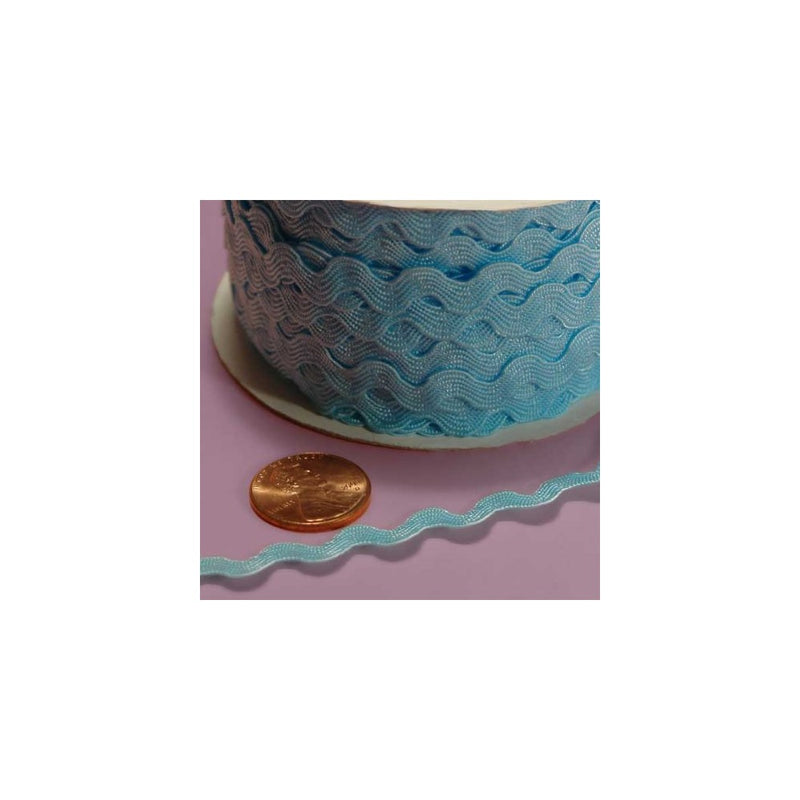 Light Blue Ric Rac Trim, 5mm X 22Yd