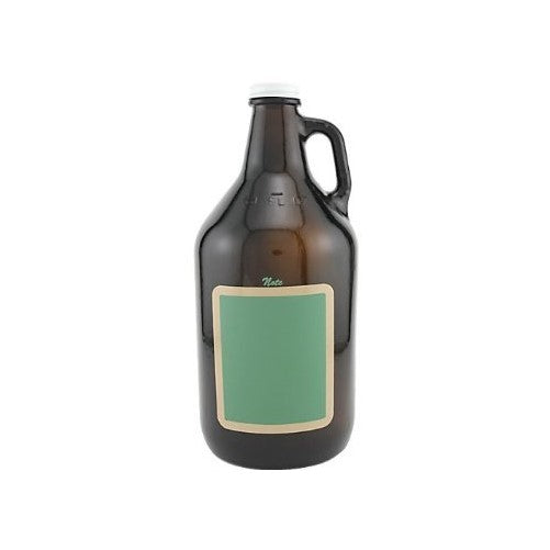 Catamount Glassware Growler Chalkboard Rectangle Beer Glass, 64-Ounce, Amber