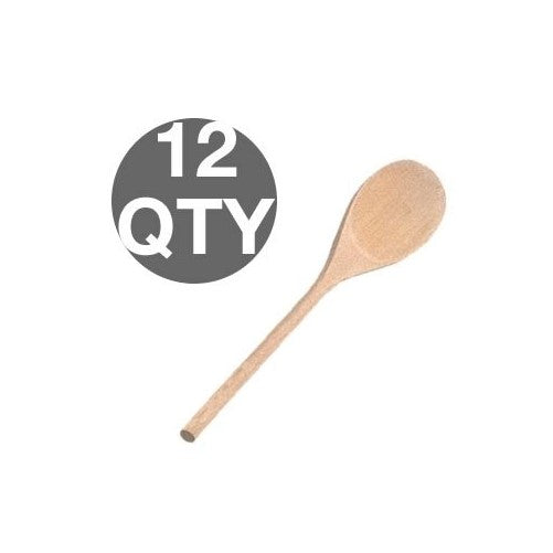 DOZEN WOODEN SPOONS (12")