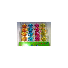 1 X Flower Shape Colorful, Cute, Clear Plastic Pushpins 100pcs Push Pins