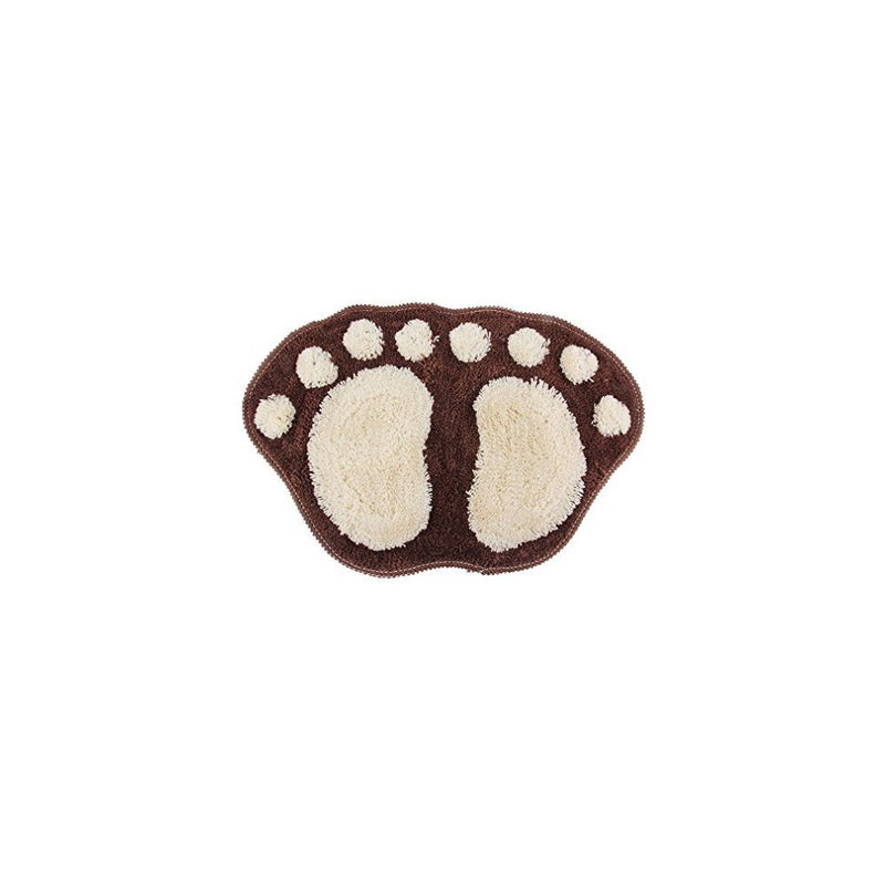 Bath pad door floor mat bathroom mini rug water-absorbing big feet mat 60X40CM S coffee