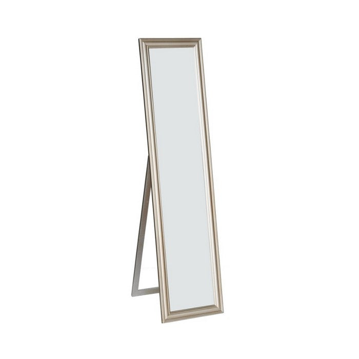 Standing Mirror withDecorative Design, Champagne Gold
