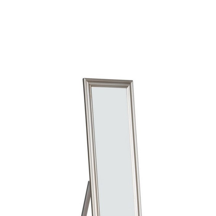 Standing Mirror withDecorative Design, Silver