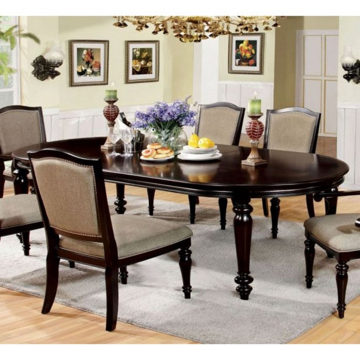 Dining Table, Dark Walnut Brown