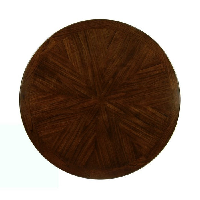 Round Dining Table, Dark Walnut Brown