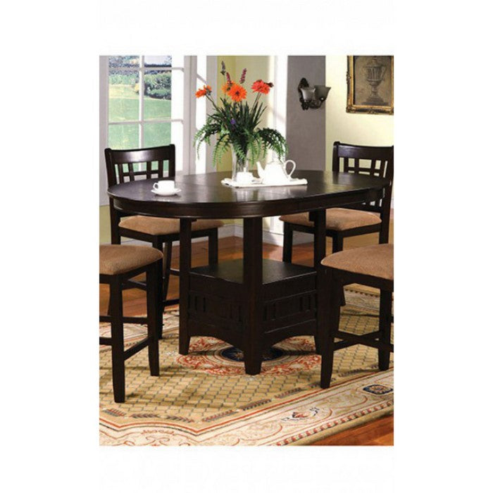 Oval Counter Height Table, Espresso Brown