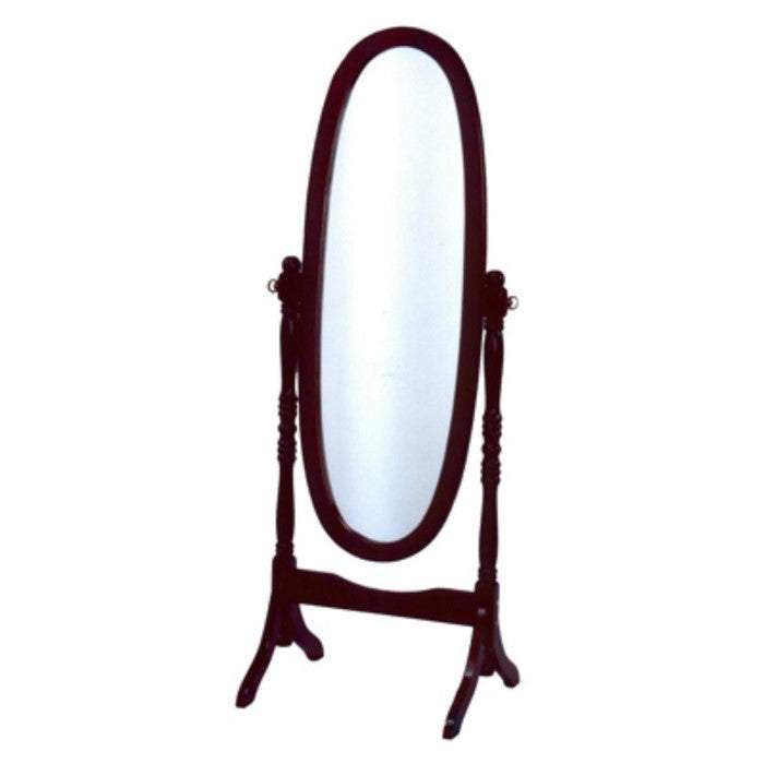 Wooden Full-Length Mirror In Cherry Red