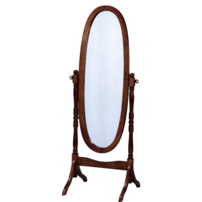 Cheval-inspired Wooden Full-Length Mirror In Oak Brown