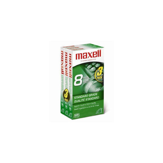 Maxell 213030 VHS T160 Standard Grade - 3 Pack